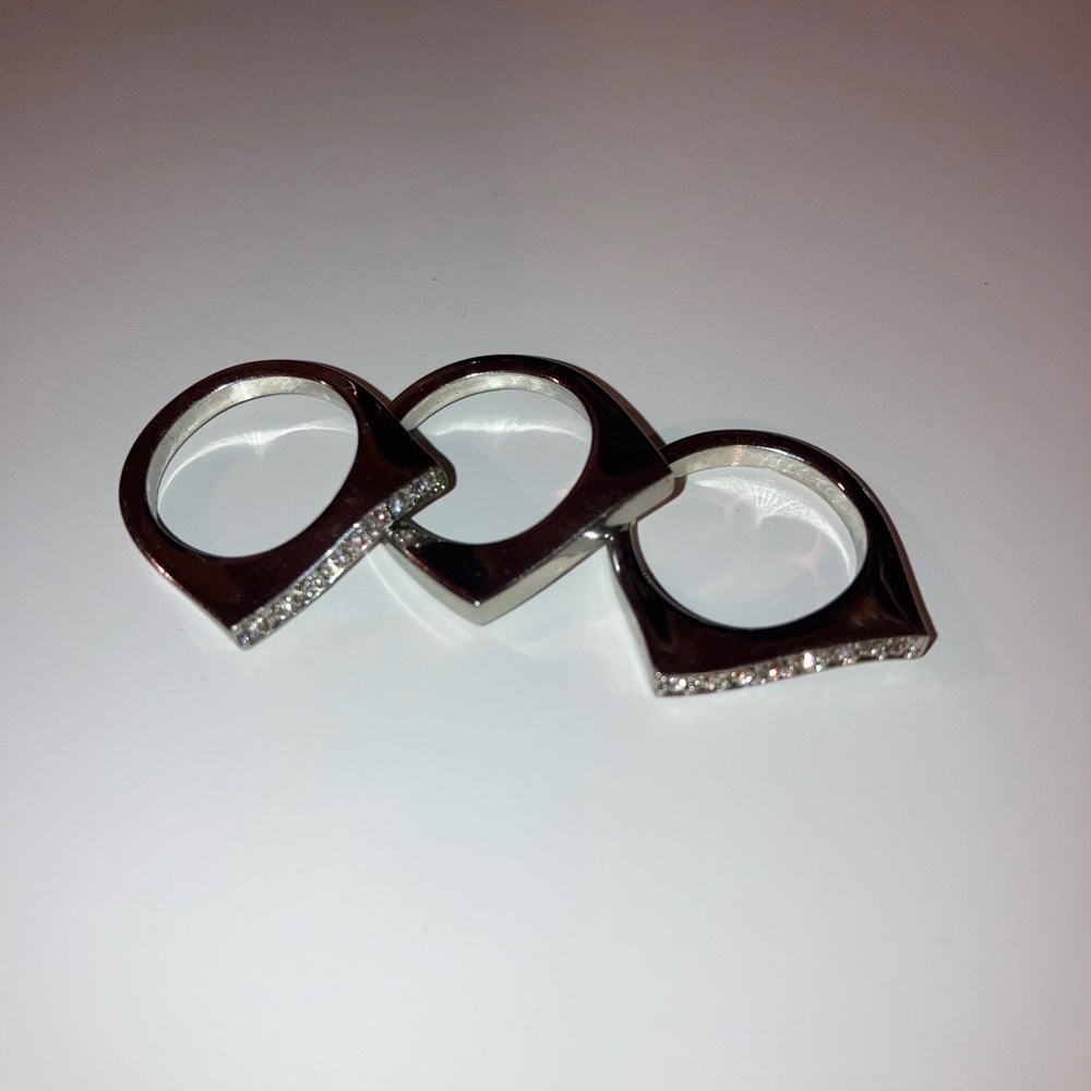 Silver ring set - Picture 3 of 3